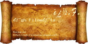 Ágh Filoméla névjegykártya